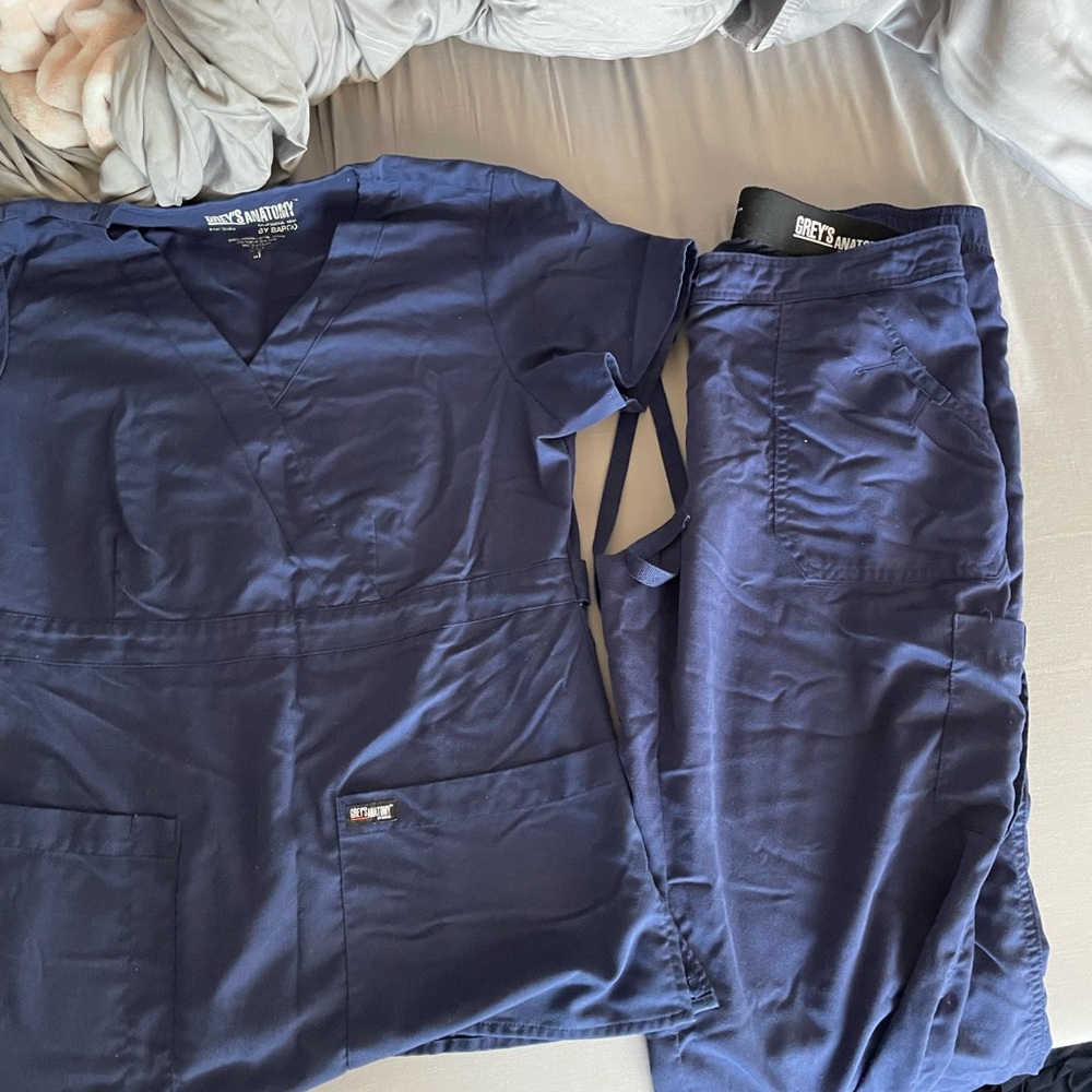 Grey's Anatomy Navy Blue Scrub Set